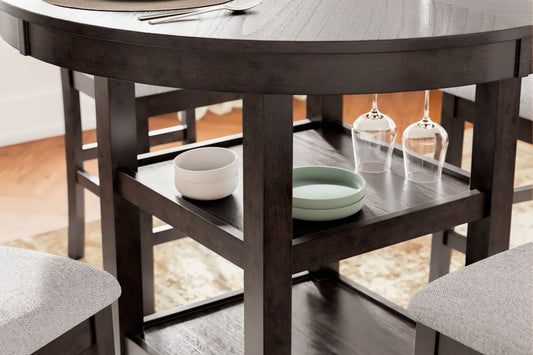 Langwest - Dining Room Counter Table Set (Set of 5) - Brown 5 Piece Dining Room Sets by Signature Design by Ashley® - Walls Furniture & Mattress