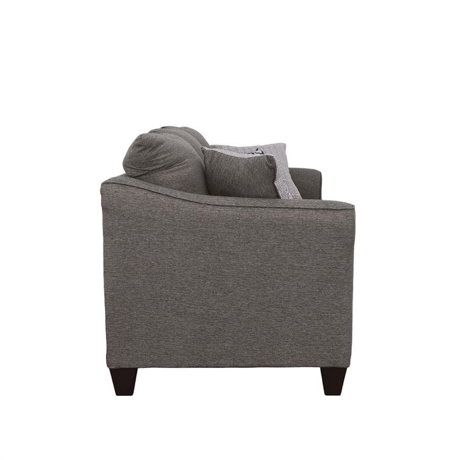 Salizar - Upholstered Flared Arm Sofa Stationary Sofas by CoasterEssence - Walls Furniture & Mattress
