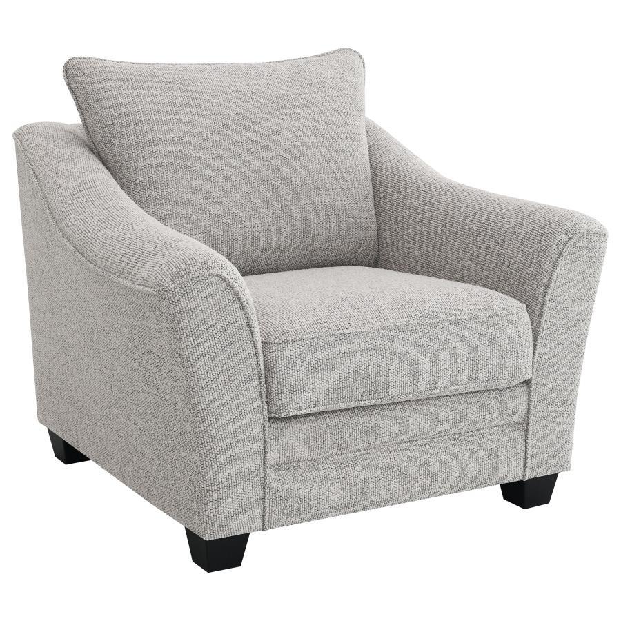 Tomkins - Boucle Upholstered Chair - Light Gray Arm Chairs by Coaster Fine Furniture - Walls Furniture & Mattress
