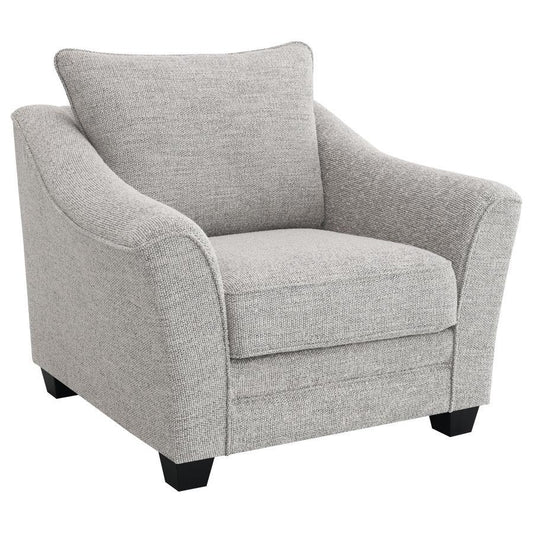 Tomkins - Boucle Upholstered Chair - Light Gray Arm Chairs by Coaster Fine Furniture - Walls Furniture & Mattress