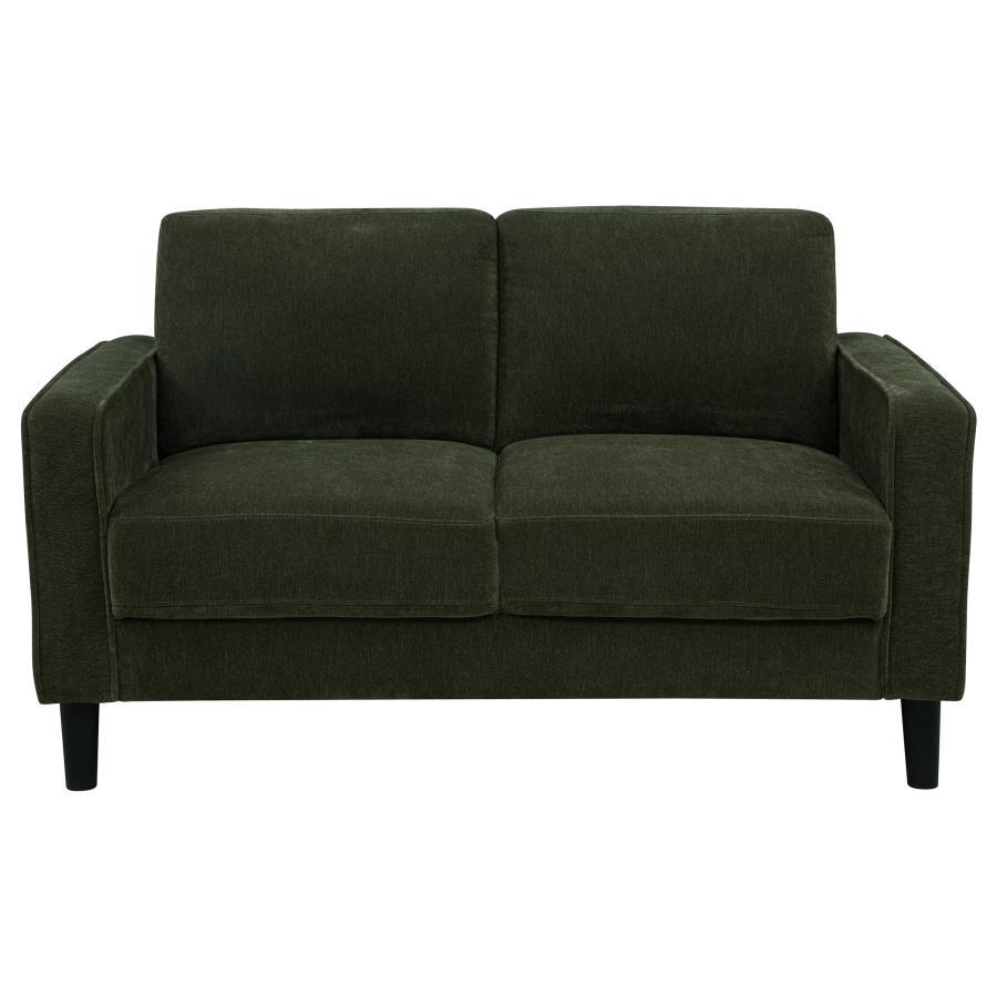 Ruth - Upholstered Track Arm Loveseat Stationary Loveseats by Coaster Fine Furniture - Walls Furniture & Mattress