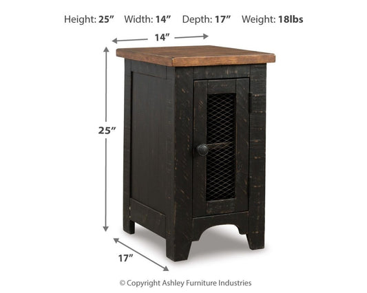 Valebeck - Chair Side End Table - Black / Brown Chair Side Tables by Signature Design by Ashley® - Walls Furniture & Mattress