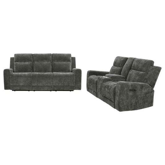 Kennett - Chenille Power Reclining Sofa Set Reclining Sofas & Loveseats by Coaster Fine Furniture - Walls Furniture & Mattress