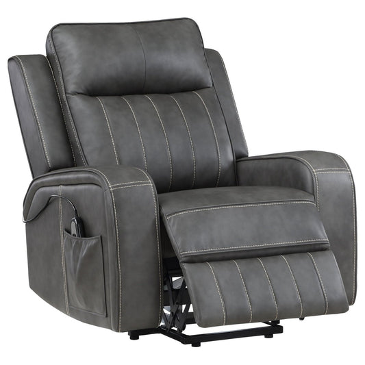 Raelynn - Upholstered Track Arm Recliner Reclining Chairs by Coaster Fine Furniture - Walls Furniture & Mattress