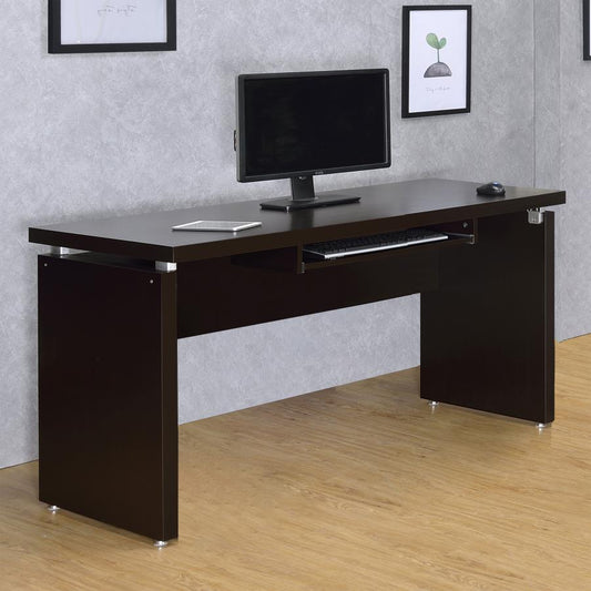 Skylar - Computer Desk With Keyboard Drawer - Cappuccino Computer Desks by CoasterEveryday - Walls Furniture & Mattress