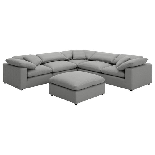 Raleigh - Boucle Upholstered Modular Sectional Stationary Sectionals by Coaster Fine Furniture - Walls Furniture & Mattress
