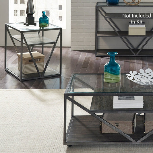 Arista - 3 Piece Table Set (1 Cocktail 2 End Tables) - Dark Gray Table Sets by Liberty Furniture - Walls Furniture & Mattress