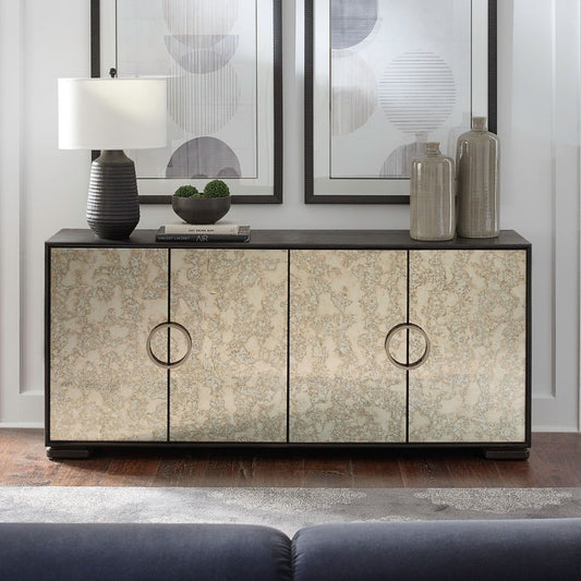 Barlowe - 4 Door Accent Cabinet - Brown Accent Cabinets by Liberty Furniture - Walls Furniture & Mattress