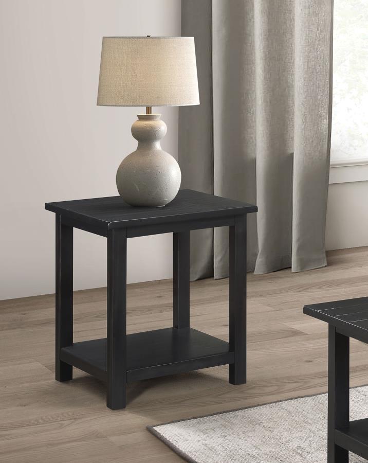 Payne - Wood End Table with Shelf End Tables by Coaster Fine Furniture - Walls Furniture & Mattress