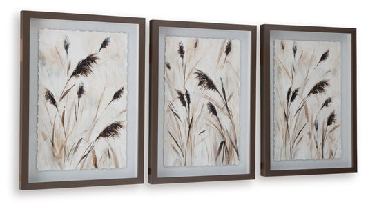 Honslow - Brown / Black / White - Wall Art Set (Set of 3) Framed Print Sets by Signature Design by Ashley® - Walls Furniture & Mattress