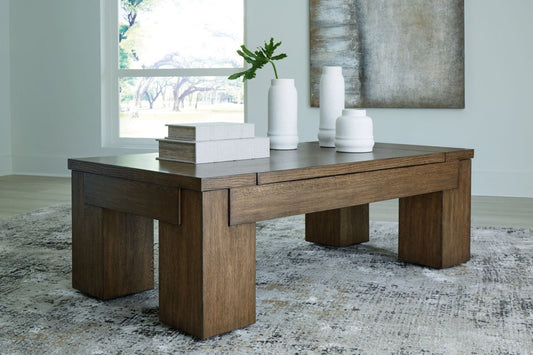 Rosswain - Lift Top Cocktail Table - Warm Brown Cocktail Tables by Signature Design by Ashley® - Walls Furniture & Mattress