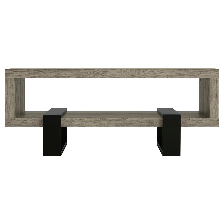 Dinard - Engineered Wood Coffee Table - Gray Driftwood Coffee Tables by CoasterEssence - Walls Furniture & Mattress