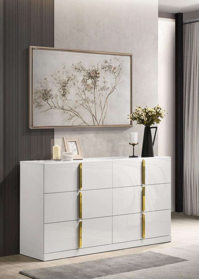 Ines - 6 - Drawer Bedroom Dresser Cabinet Dressers by Coaster Fine Furniture - Walls Furniture & Mattress
