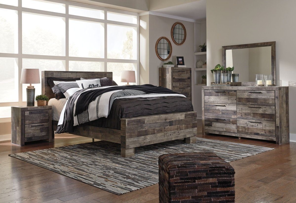 Derekson - Five Drawer Chest - Multi Gray Accent Chests by Benchcraft® - Walls Furniture & Mattress