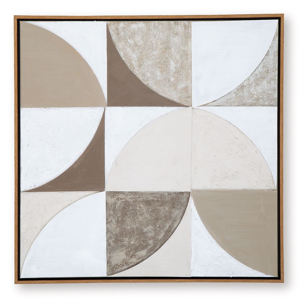 Harelman - Tan / Taupe / White - Wall Art Canvas Art by Signature Design by Ashley® - Walls Furniture & Mattress