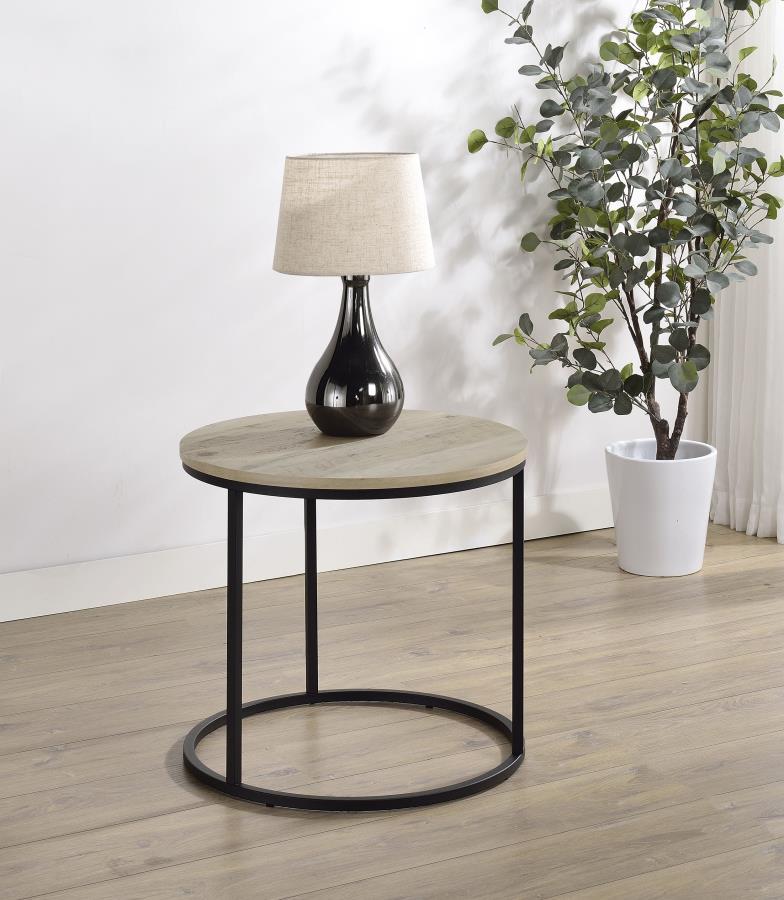 Lainey - Round Faux Marble Side End Table End Tables by CoasterEveryday - Walls Furniture & Mattress