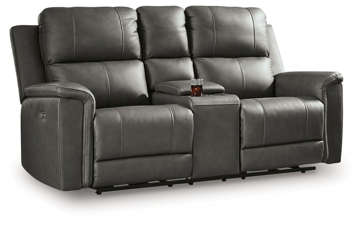 Bleckley - Power Reclining Loveseat With Console / Adjustable Headrest Reclining Loveseats by Signature Design by Ashley® - Walls Furniture & Mattress