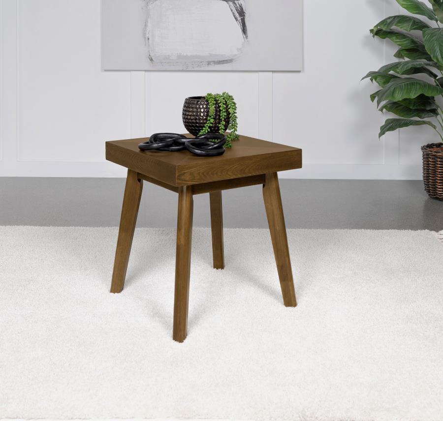 Westerly - Square Wood Side End Table - Walnut Brown End Tables by Coaster Fine Furniture - Walls Furniture & Mattress