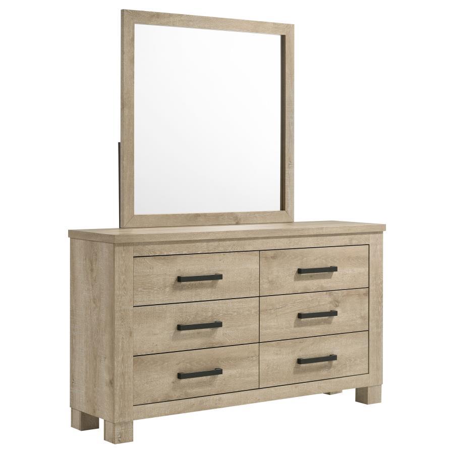 Oakglen - 6 - Drawer Bedroom Dresser Dressers by Coaster Fine Furniture - Walls Furniture & Mattress