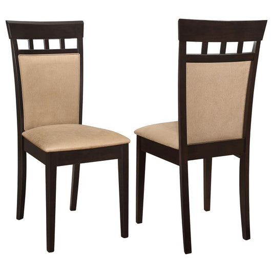 Gabriel - Closed Back Side Chairs (Set of 2) - Cappuccino Chair Sets by CoasterEveryday - Walls Furniture & Mattress