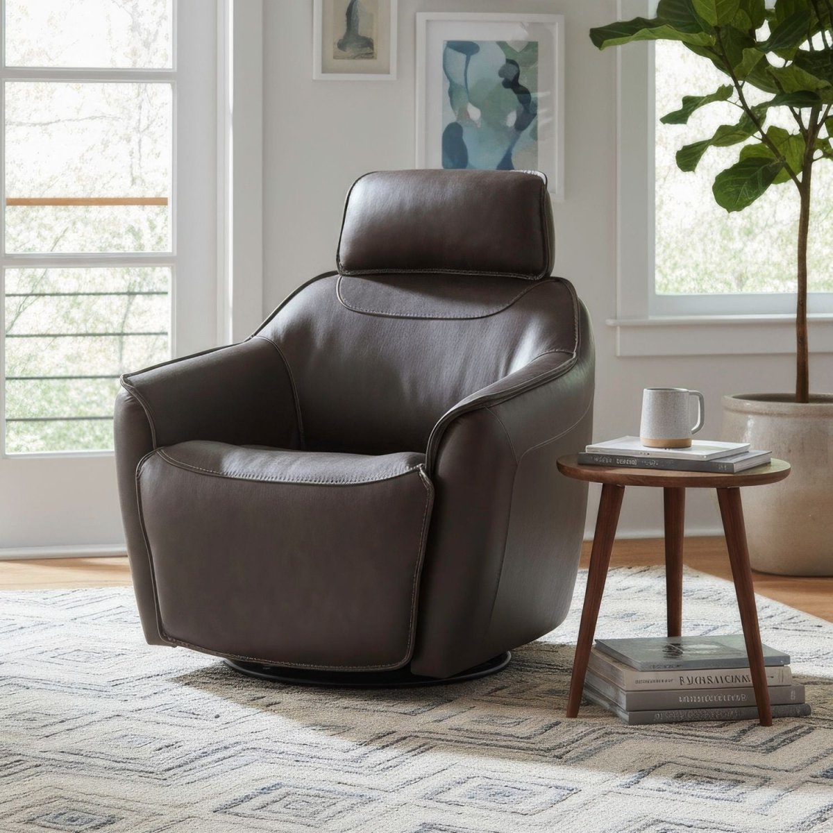 Darby - Swivel Accent Chair With Power Foot & Tilt Swivel Chairs by Liberty Furniture - Walls Furniture & Mattress