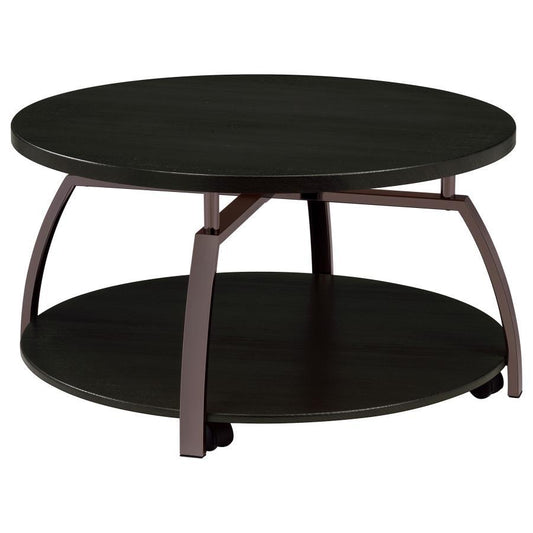 Dacre - Round Engineered Wood Top Table End Tables by CoasterEssence - Walls Furniture & Mattress