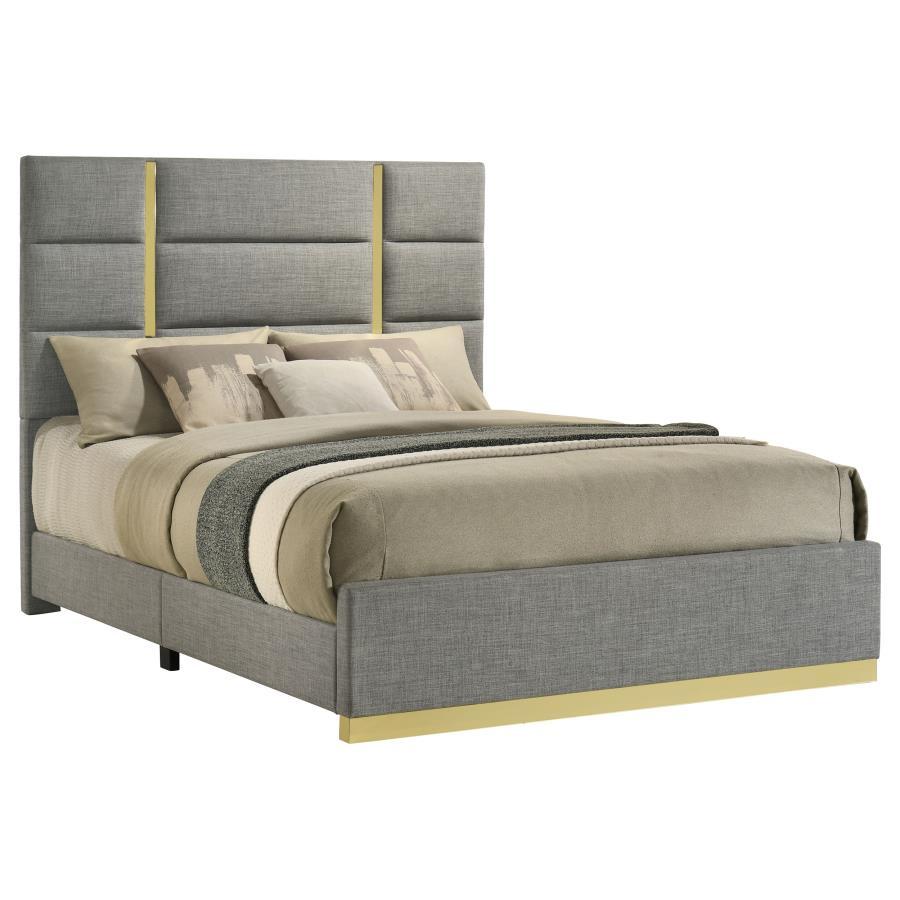 Ines - Fabric Upholstered Panel Bed Upholstered Beds by Coaster Fine Furniture - Walls Furniture & Mattress