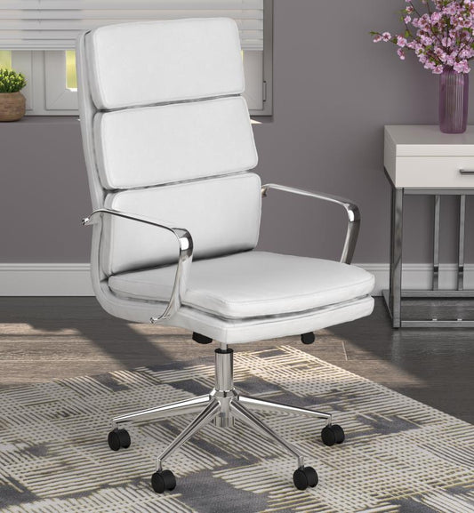 Ximena - Upholstered Adjustable High Back Office Chair Swivel Chairs by CoasterEssence - Walls Furniture & Mattress
