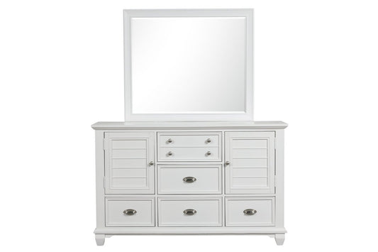 Jamestown - Dresser & Mirror - White Dresser & Mirror by New Classic - Walls Furniture & Mattress
