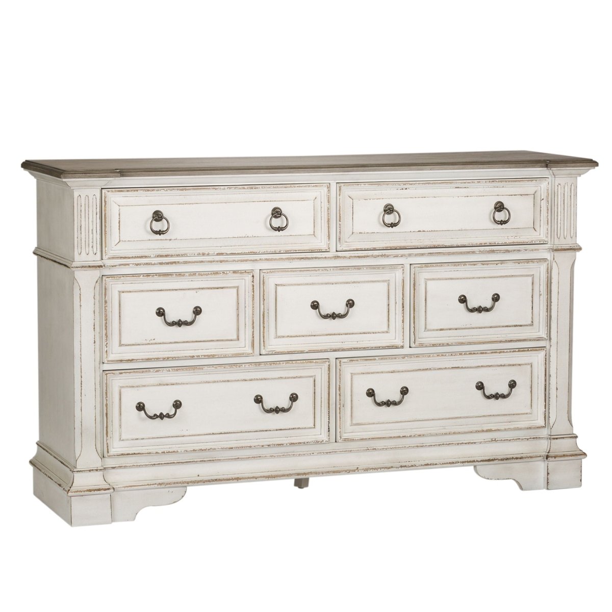 Abbey Park - 7 Drawer Dresser - White Dressers by Liberty Furniture - Walls Furniture & Mattress