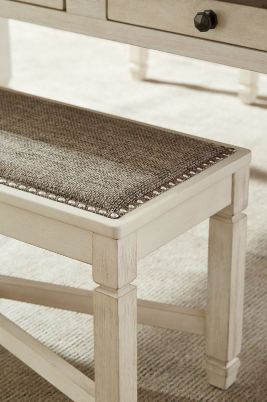 Bolanburg - Large UPH Dining Room Bench - Beige Upholstered Benches by Signature Design by Ashley® - Walls Furniture & Mattress