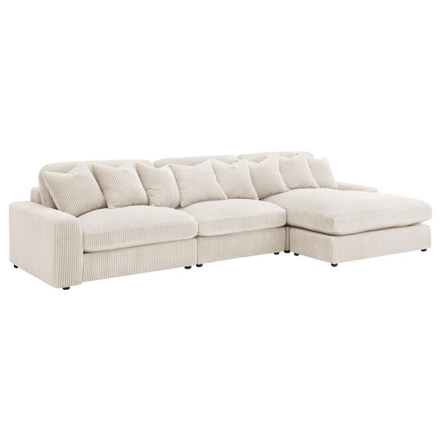 Blaine - Reversible Upholstered Chaise Sectional Sofa Stationary Sectionals by Coaster Fine Furniture - Walls Furniture & Mattress