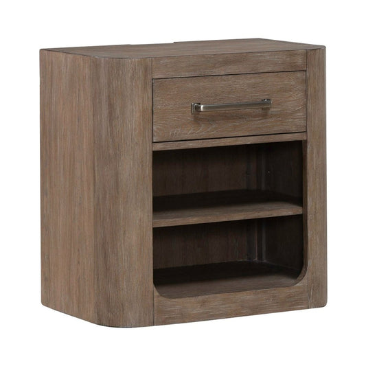South Bend - Open Nightstand With Charging Station - Brown Nightstands w/ Charging Stations by Liberty Furniture - Walls Furniture & Mattress