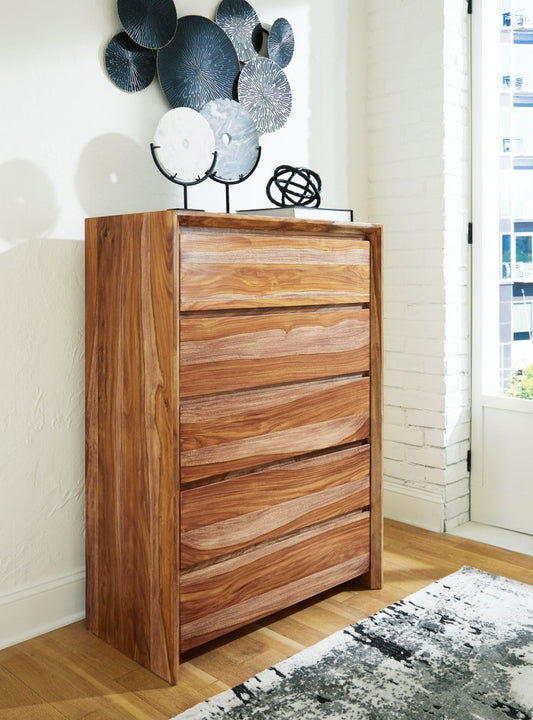 Dressonni - Five Drawer Chest - Brown Accent Chests by Signature Design by Ashley® - Walls Furniture & Mattress