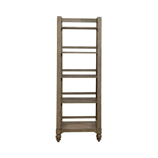 Americana Farmhouse - Wood Leaning Pier Bookcase - Dusty Taupe Piers by Liberty Furniture - Walls Furniture & Mattress