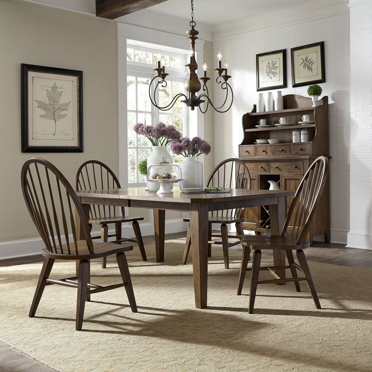 Hearthstone Ridge - Rectangular Table Set 5 Piece Dining Room Sets by Liberty Furniture - Walls Furniture & Mattress