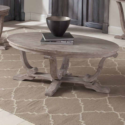 Graystone Mill - Oval Cocktail Table - Graystone Cocktail Tables by Liberty Furniture - Walls Furniture & Mattress