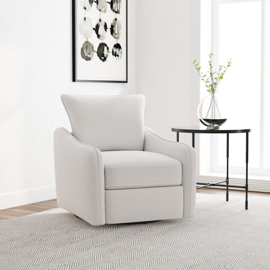 Madia - Upholstered Sloped Arm Swivel Glider Chair Swivel Glider Chairs by Coaster Fine Furniture - Walls Furniture & Mattress