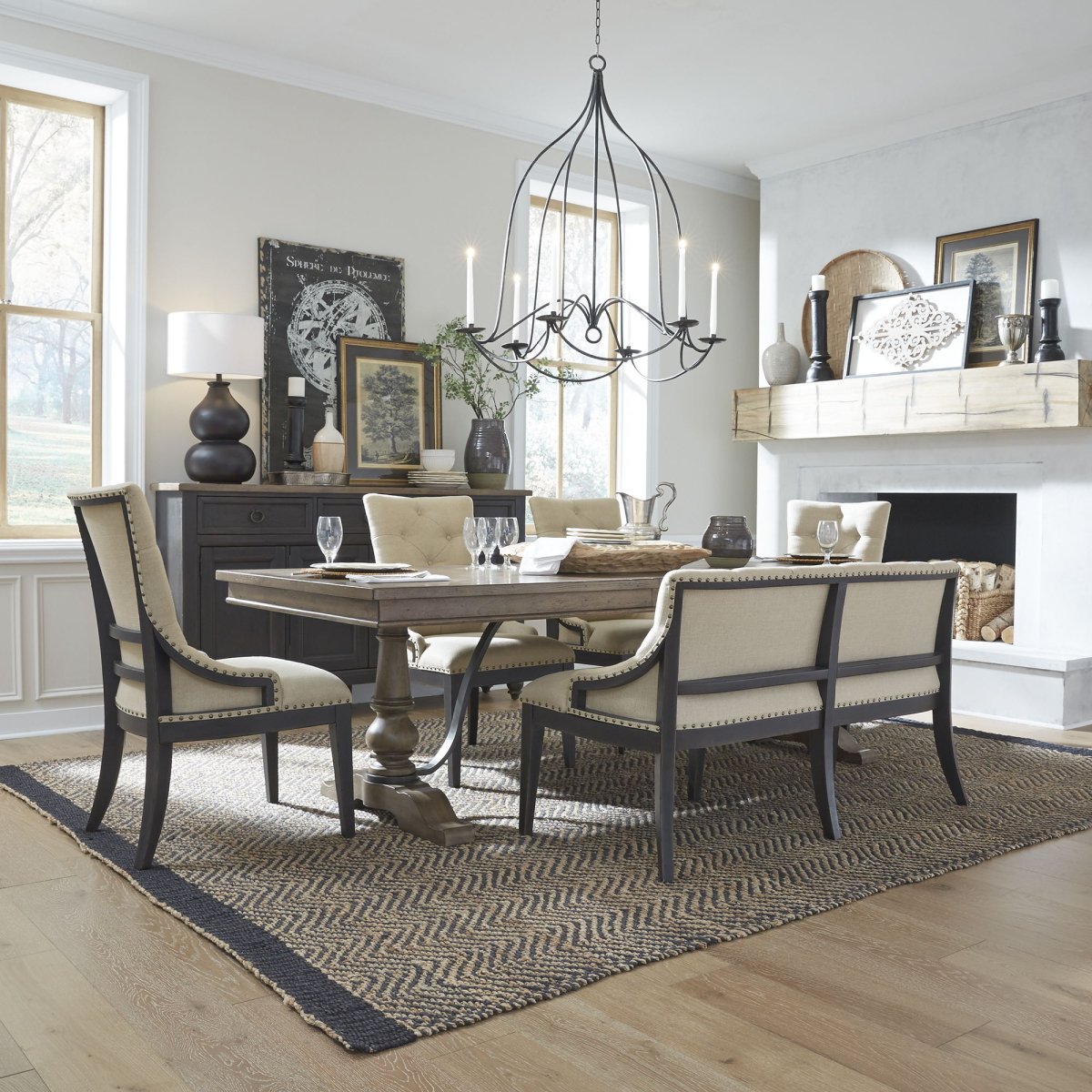 Americana Farmhouse - Upholstered Shelter Side Chair Side Chairs by Liberty Furniture - Walls Furniture & Mattress