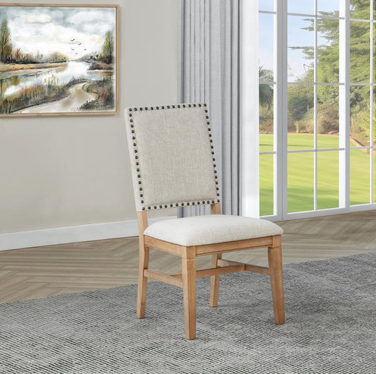 Middleton - Upholstered Dining Side Chair Beige (Set of 2) - Natural Chair Sets by Coaster Fine Furniture - Walls Furniture & Mattress
