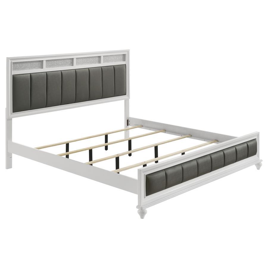 Barzini - Upholstered Panel Bed Panel Beds by CoasterEveryday - Walls Furniture & Mattress