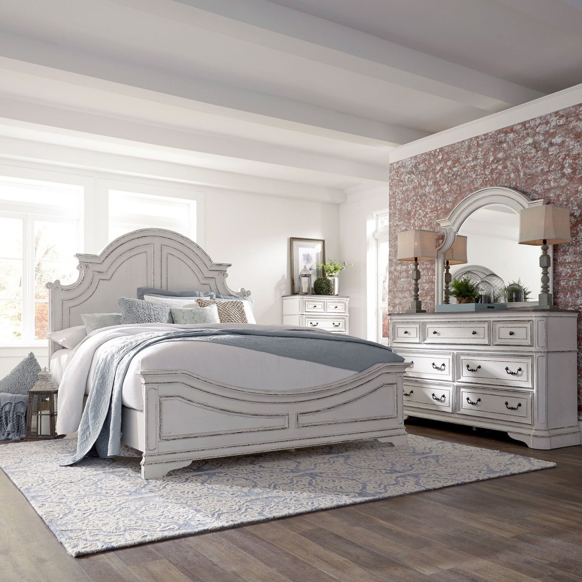 Magnolia Manor - Panel Bedroom Set 3 Piece Bedroom Sets by Liberty Furniture - Walls Furniture & Mattress