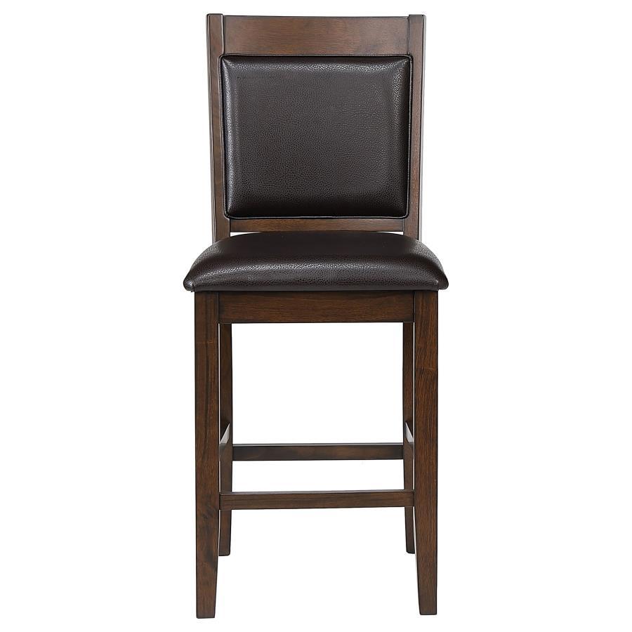 Dewey - Upholstered Counter Chair (Set of 2) - Walnut Stool Sets by CoasterEssence - Walls Furniture & Mattress