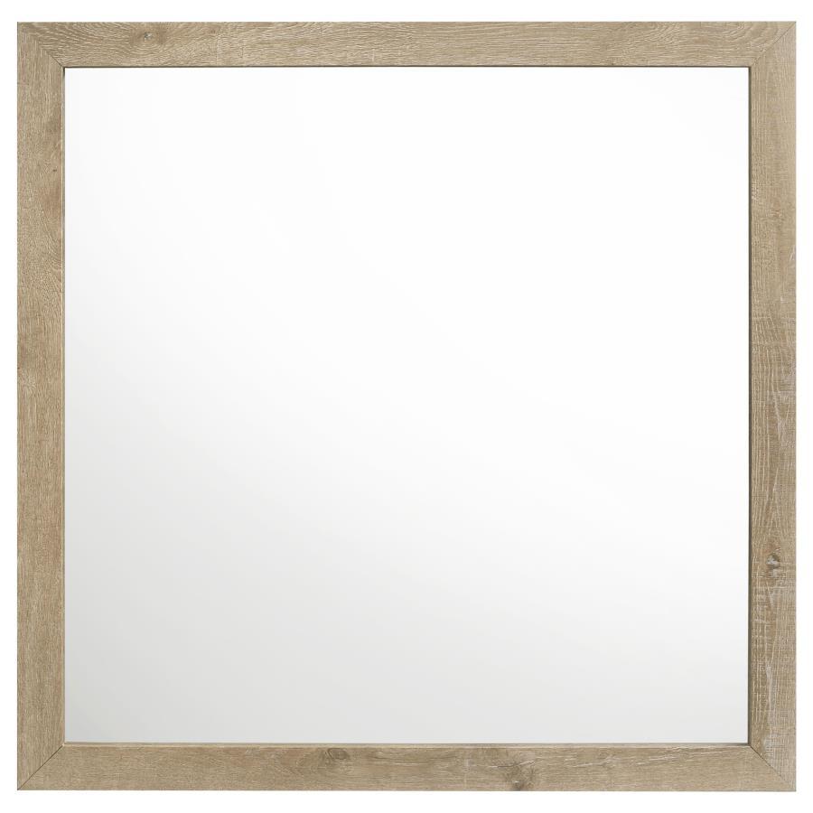 Oakglen - Dresser Mirror - Weathered Oak Bedroom Mirrors by Coaster Fine Furniture - Walls Furniture & Mattress