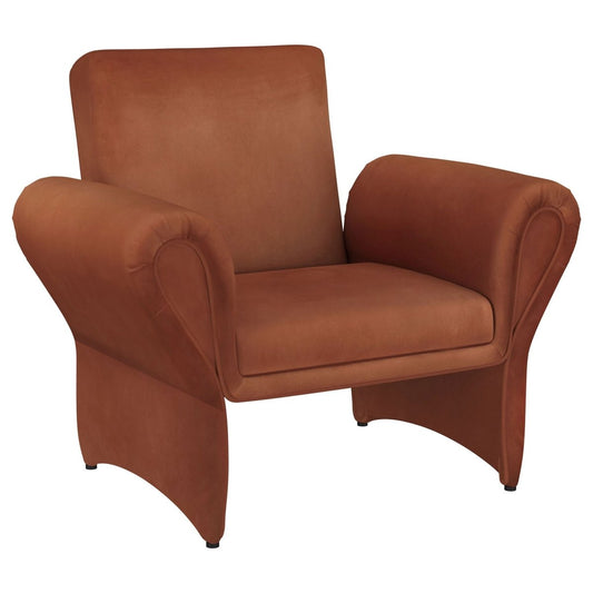 Liana - Upholstered Roll Arm Accent Armchair - Rust Arm Chairs by Coaster Fine Furniture - Walls Furniture & Mattress