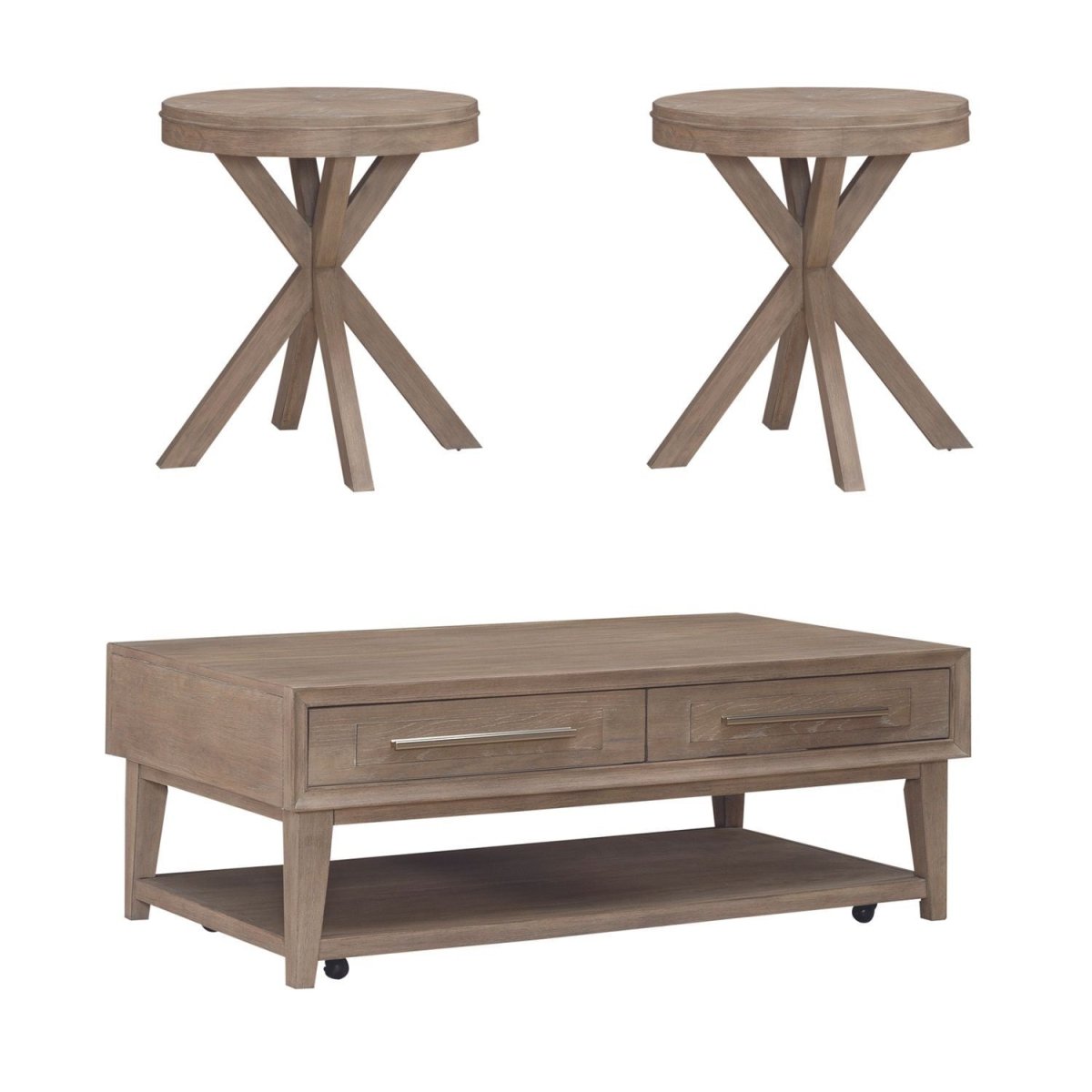 Brentwood - Opt 3 Piece Set - Sandstone Table Sets by Liberty Furniture - Walls Furniture & Mattress