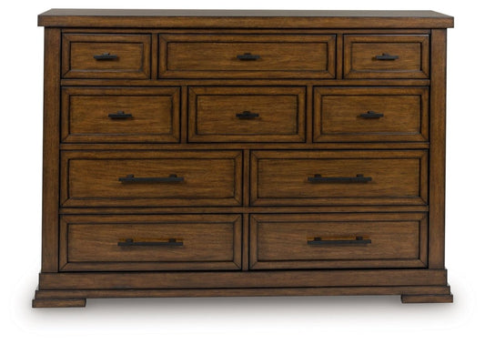 Taffenbrook - Dresser - Medium Brown Dressers by Benchcraft® - Walls Furniture & Mattress