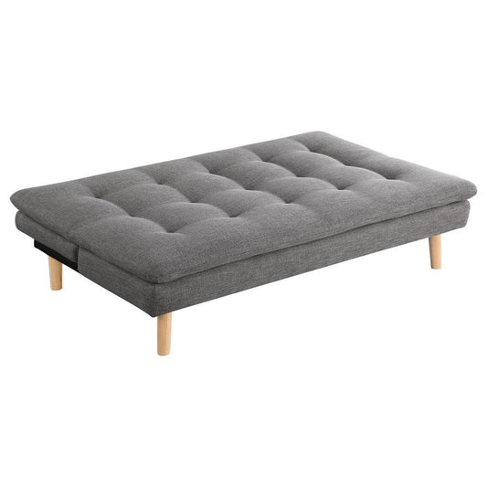 Scout - Upholstered Tufted Convertible Sofa Bed - Gray Futon Sofas by Coaster Fine Furniture - Walls Furniture & Mattress