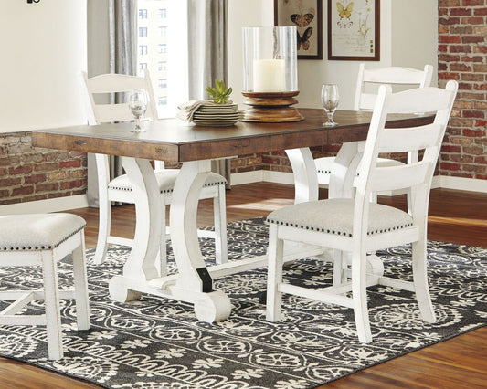 Valebeck - Rectangular Dining Room Table - White / Brown Dining Tables by Signature Design by Ashley® - Walls Furniture & Mattress