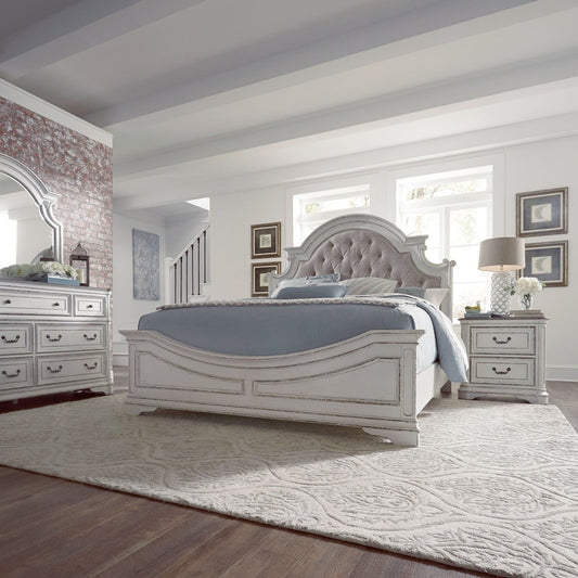 Magnolia Manor - Upholstered Bed Set 3 Piece Bedroom Sets by Liberty Furniture - Walls Furniture & Mattress